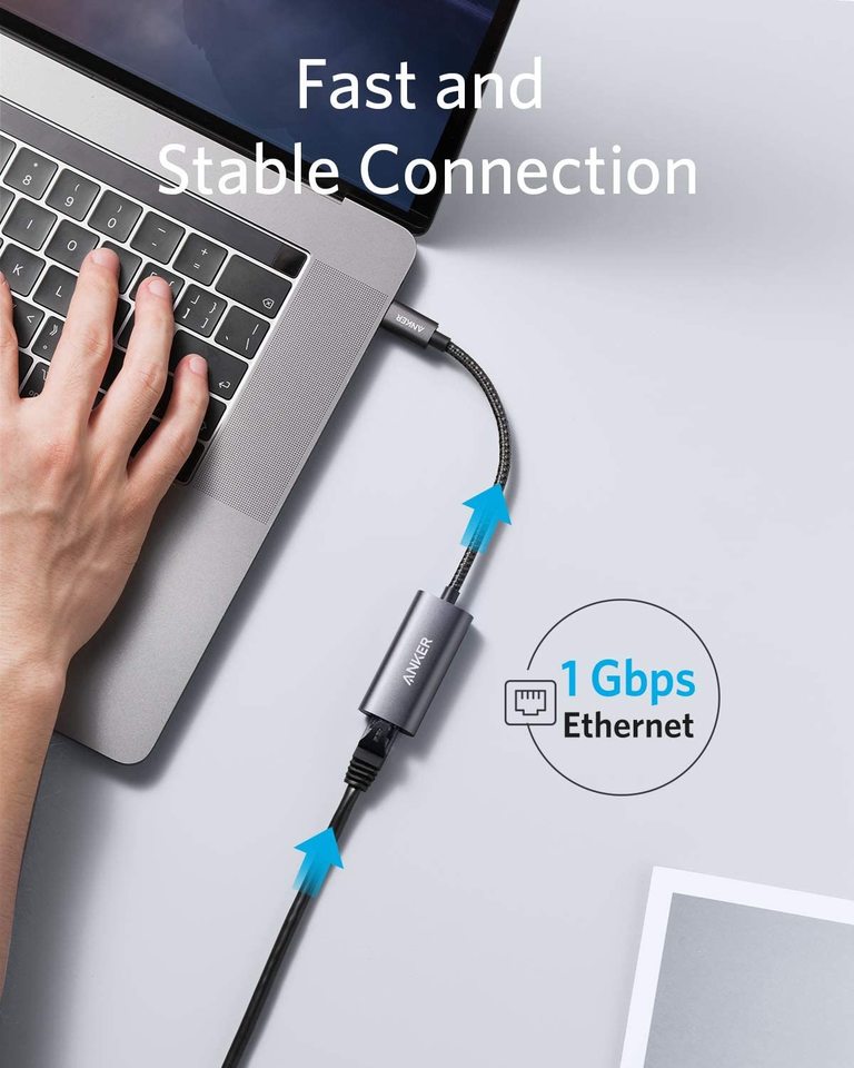 USB-C to Gigabit Ethernet Adapter by Anker
