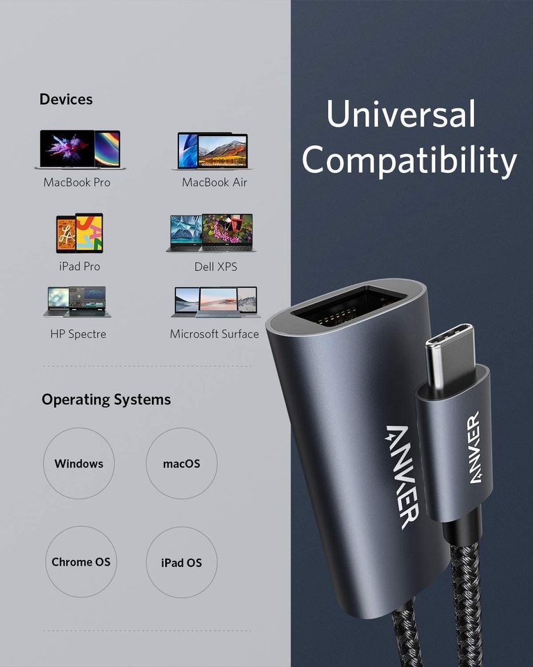 USB-C to Gigabit Ethernet Adapter by Anker