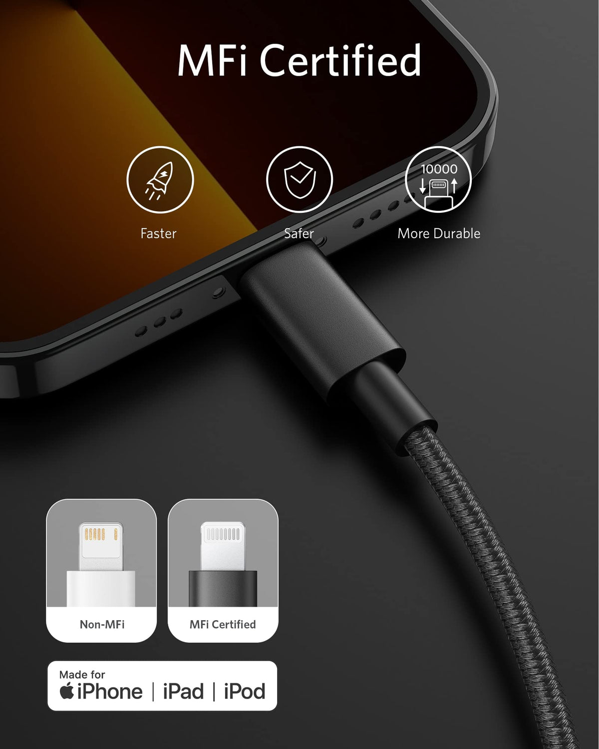 USB-C to Lightning Cable by Anker