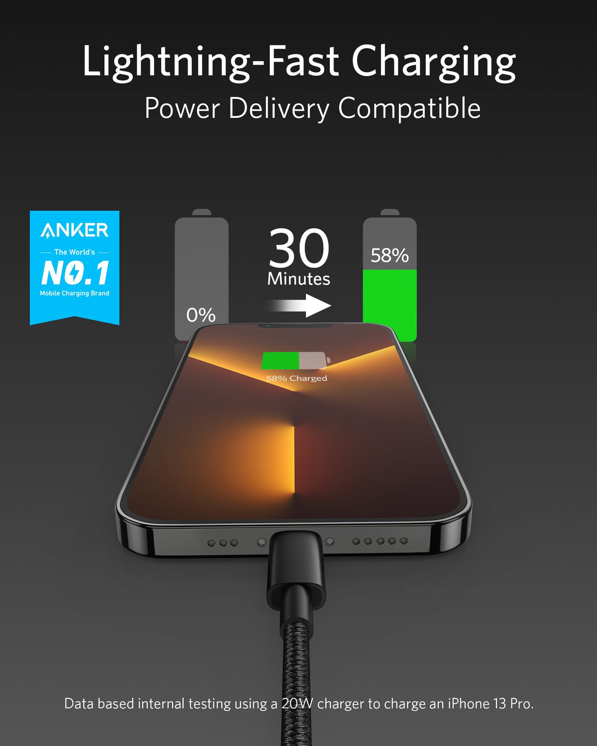 USB-C to Lightning Cable by Anker