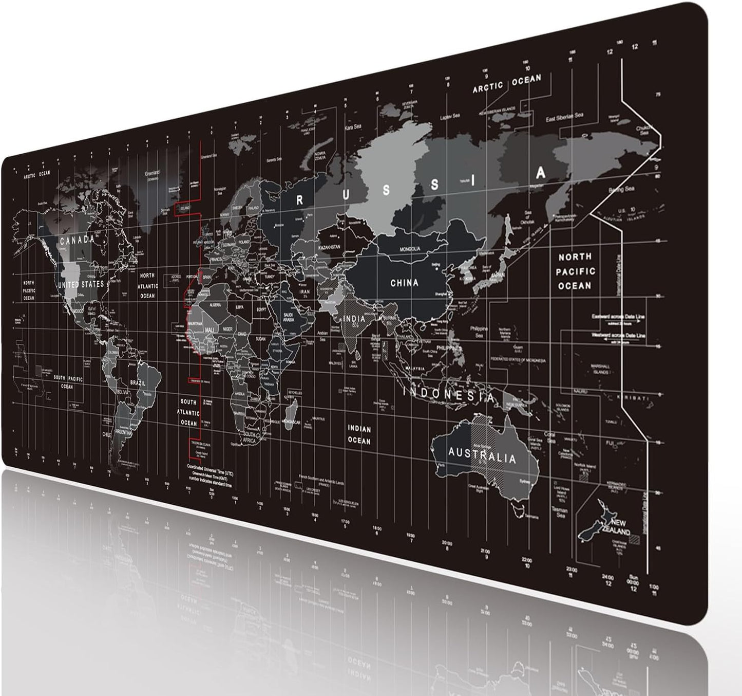 World Map Large Gaming Mouse Pad Extended Xxl(900X400X3Mm) Mouse Mat Long Desk Pad with Stitched Edges for Keyboard Home Office Gaming Work Big Desk Pad
