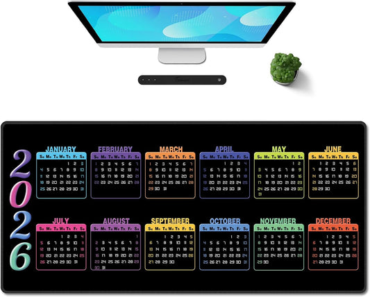 Gaming Mouse Pad XXL XL Large Long Extended Big Mousepad Non-Slip Rubber Keyboard Mouse Pad with Stitched Edges for Laptop Home Office (2026, 35.4 * 15.7)