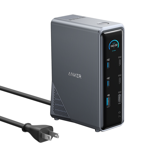 Prime Charging Docking Station (14-in-1, Dual Display, 160W) by Anker