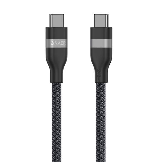 USB-C to USB-C Cable (3 ft / 6 ft, 240W, Upcycled-Braided) by Anker
