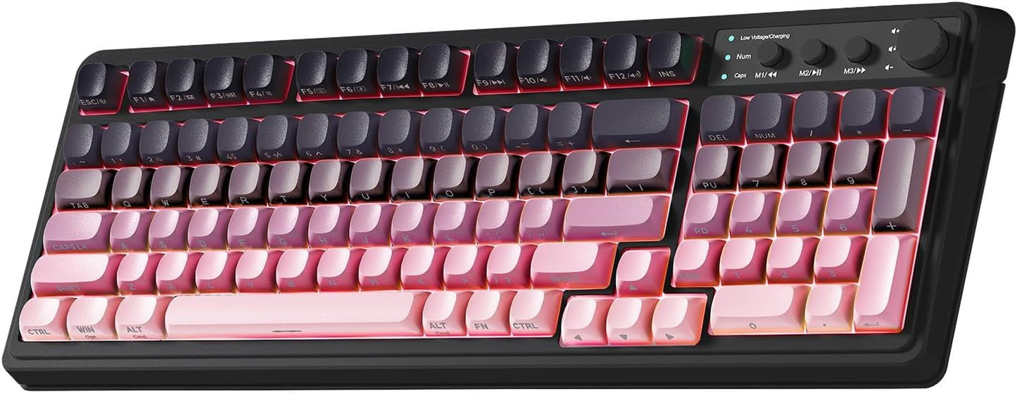 99 Key Keyboard, Wireless Gaming Keyboards Creamy Sounding Keyboard