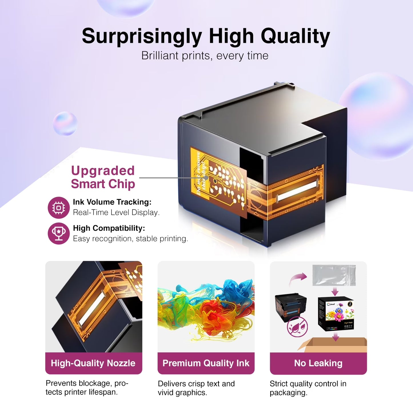 67XL Ink Cartridges Compatible with HP 67 XL Deskjet 2800E 4200E 2700E 4100E 2755E 4258E 2855E 2842E 2852E 2827E 4155E for Printer Ink HP 67 XL HP 67 Ink Black Color Combo Pack