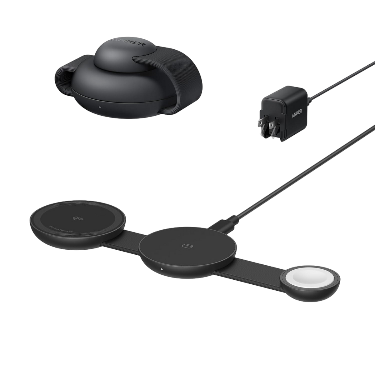 MagGo Wireless Charging Station (3-in-1, Foldable Pad) by Anker